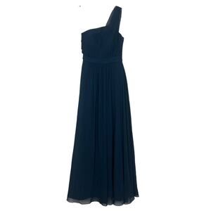 AZAZIE One Shoulder Navy Blue Maxi Dress Size XS